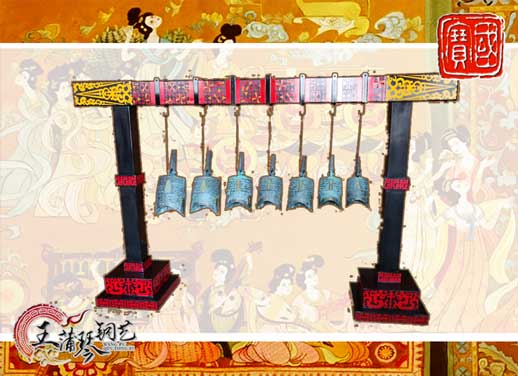 7件編鐘，觀賞裝飾編鐘，可發(fā)音編鐘
